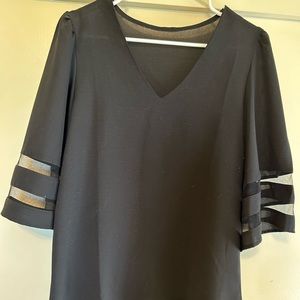 Black business casual blouse